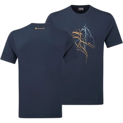 Montane Abstract Mountain T-shirt Met Korte Mouwen Blauw XL Man