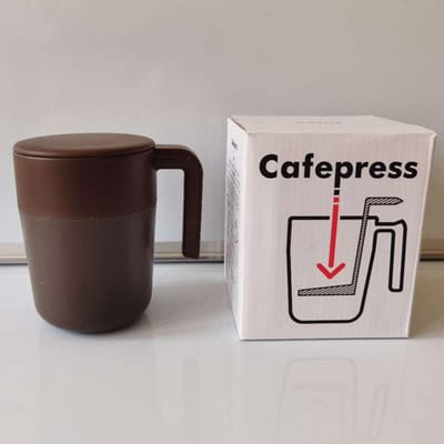 Tasse à café ou à thé à piston française 8 oz avec infuseur en plastique d'origine 8OZ black