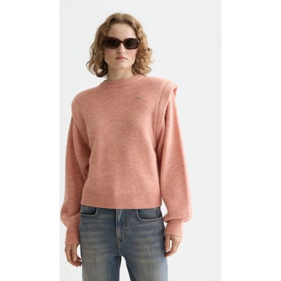 Scotch & Soda Shoulder Detail Crew Neck Pullover Coral Almond Melange Taglia: XS | Maglioni a maglia Outlet | Donna | Marrone