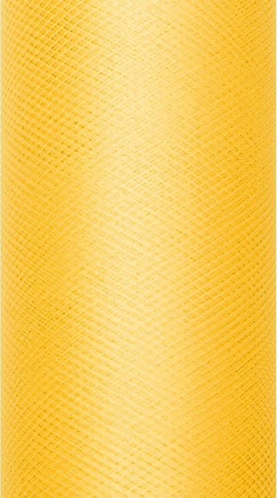 """Tule, yellow, 0.15 x 9m (1 stuks/ 9 lm)"""