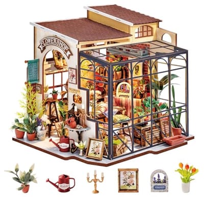 Miniatuur Poppenhuis Bloemenwinkel Voor Volwassenen – Creatieve DIY Boek Nook Decoratie