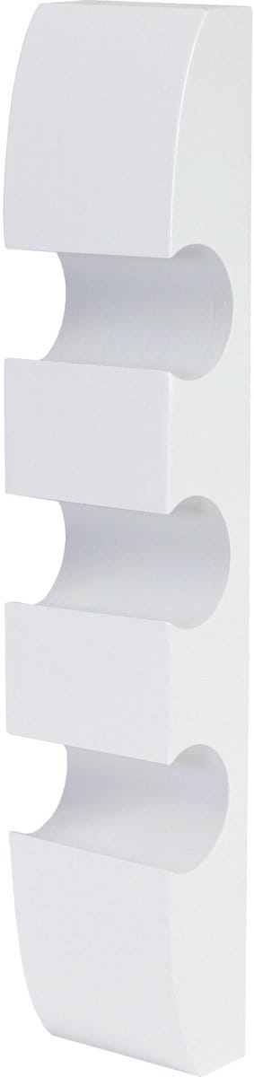 Wijnrek Colmar, flessenrek wandrek houten flessenhouder, voor 3 flessen 54x13x9cm ~ wit