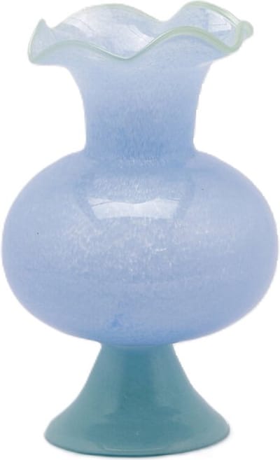 EDG Bloemenvaas Glas Blauw D 17.5 cm H 25 cm Opening 7.5 cm