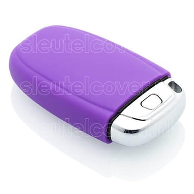 Autosleutel Hoesje geschikt voor Audi - SleutelCover - Silicone Autosleutel Cover - Sleutelhoesje Paars