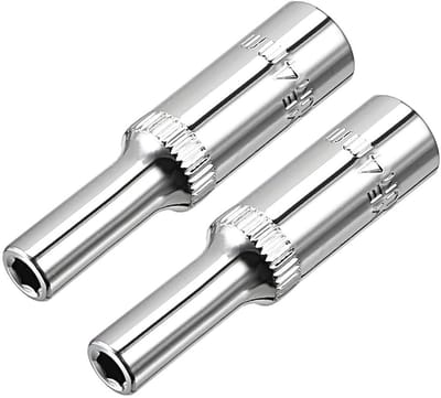 Dailygoody - Diepe Socket - 4mm - Hoogwaardige kwaliteit - 1/4 Inch Drive - Perfect voor auto-reparatie en huishouden - Duurzaam en slijtvast - 2 stuk