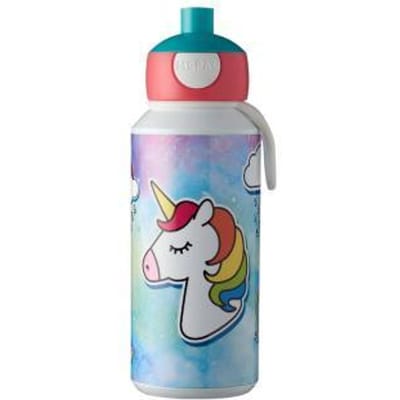 Mepal Pop-up drinkfles Campus - 400 ml - Sluit goed af - Drinkbeker voor kinderen - Unicorn