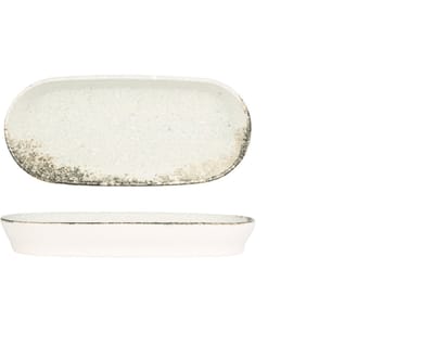 Kütahya Porselen Serveerschaal - Rustiground - Porselein - 18x9 cm (125cc) - set van 2