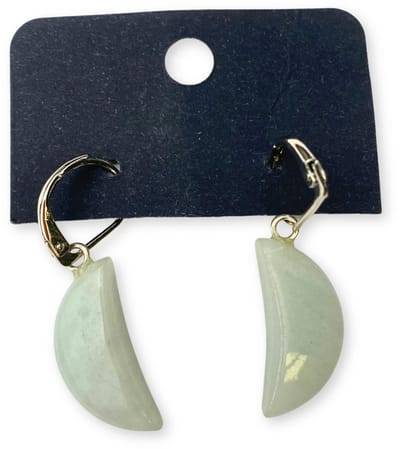 Amazoniet Maan oorbellen - fashion jewelry