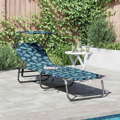 vidaXL Opvouwbare zonnebed Multikleur 190 x 57 x 81 cm oxford