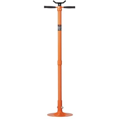 VEVOR Onderlift Ondersteuningsstandaard (ronde basis) 750 kg Onderlift Ondersteuningsstandaard (hefhoogte 134-193 cm) met gelagerde draaibare handgreep, zelfborgende schroefspindel en twee wielen Oranje
