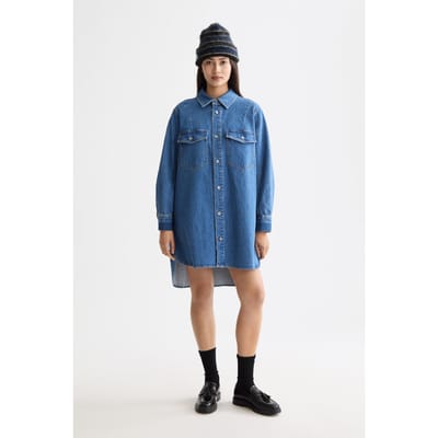 Scotch & Soda Washed Denim Mini Shirtdress — Art From The Heart Taglia: 34 | Abiti in T-Shirt Outlet | Donna | Blu