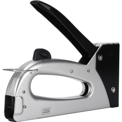 Nietmachine Draagbaar Duurzaam Veilig Praktisch Ergonomisch Handmatig Nietapparaat voor Materiaal Fixeren DIY gray