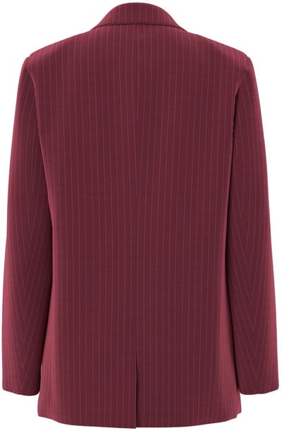 Pieces Blazer Pcbozzy Ls Loose Striped Blazer Noo 17130374 Tawny Port/pinstripe Dames Maat - M