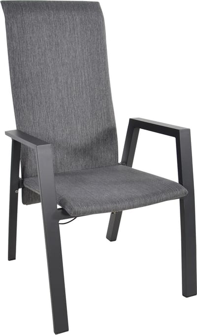 Outdoor Living Flare dining tuinstoel | textileen | verstelbaar | antraciet | 1 persoon