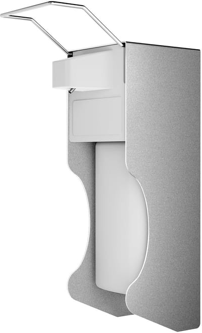 Dailygoods- Zeepdispenser Wandmontage 500 ml - Aluminium - Elleboogdruk - Duurzaam - Geschikt voor Ontsmettingsmiddelen - Eenvoudige Bediening - Handdispenser
