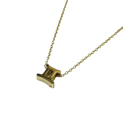 Plux Fashion Tweelingen Ketting - Goud - 2mm/40cm + 5cm Verlengstuk - Sieraden - Sterrenbeeld Ketting - Tweelingen Sterrenbeeld - Stainless Steel - Sieraden Cadeau - Gemini Necklace - Gouden Ketting Dames - Ketting Met Hanger - Roestvrijstaal
