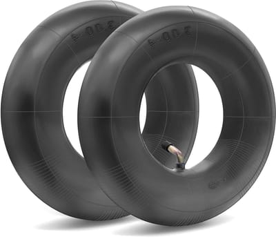 Allecta - 2 stuks rubberen binnenbanden voor steekwagen en bolderkar - Luchtbanden - Slangen met hoekventiel 3.00-4 - 260 × 85 mm