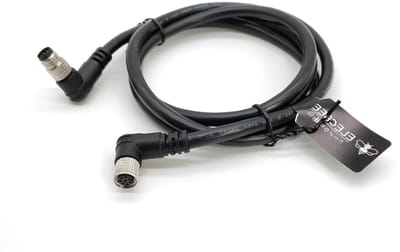 M8 Kabelset - 8-pins connector - Industriële verbinding - Rechte hoek stekker - 1 meter - Zwart