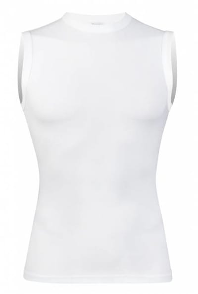 Heren microfiber mouwloos shirt Young - Wit / L