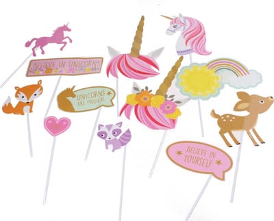 Photo Props Kit Magical Unicorn 12-delig