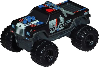 Carrera Speelgoedvoertuig - Monster Truck -Police- - Zwart - Key Rr in Schaal 1:64 Terugtrekauto