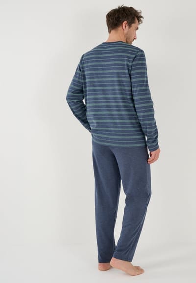 Damart - Pyjama jersey stof Thermolactyl - Heren - Blauw - XXL
