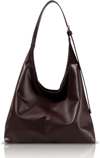 Slouchy Tote Bag voor Dames, Zachte Schoudertas, Retro Casual Handtas voor Reizen, Winkelen en Werk