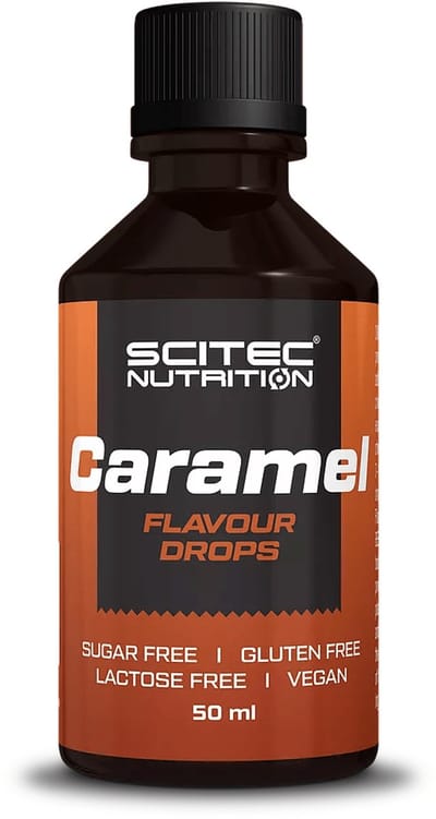 Scitec Nutrition® - Flavour Drops (50 ml - Caramel) - ± 100 doseringen - smaakdruppels - zonder calorieën, suiker, vet of koolhydraten - lactosevrij - geschikt voor veganisten - bakingrediënt