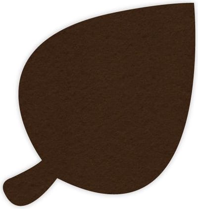 Blad vilt onderzetters - Donkerbruin - 6 stuks - ø 10 cm - Tafeldecoratie - Glas onderzetter - Cadeau - Woondecoratie - Woonkamer - Tafelbescherming - Onderzetters Voor Glazen - Keukenbenodigdheden - Woonaccessoires - Tafelaccessoires
