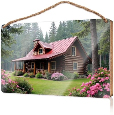 Houten Deurbord - Woondecoratie Poster - Interieur Verfraaien - Duurzaam Houtmateriaal - 15x28 cm - Kleur