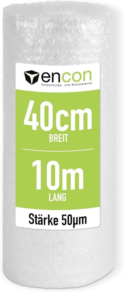 Luchtkussenfolie Premium 50 m - Bekledingsmateriaal voor Verhuizing en Verzending - Noppenfolie 60 my