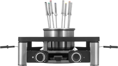TIM® Gourmetstel 8 Personen - Tafelgrill - Grillplaat - Zwart - 43cm x 21cm x 42cm