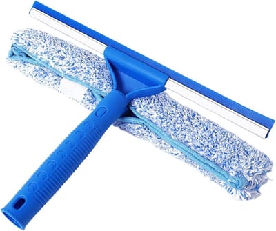Ramkrab voor de douche - Trekker Glasbewassing - Streepvrij Schoonmaken - Afneembare reinigingsstrip - 35 cm - Wit