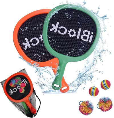 Badmintonracketset voor kinderen beginners - lichte tennisrackets voor buiten incl. 2 sponsballen 2 snaarballen