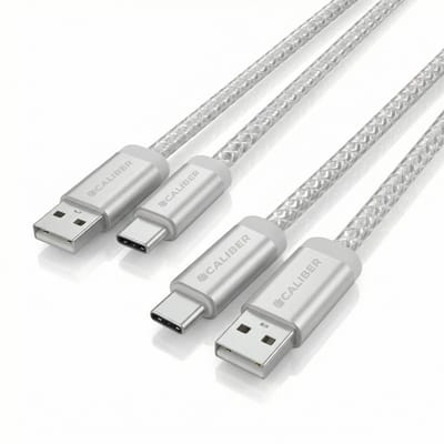 2 Stuks USB C Kabel - USB naar USB C - USB-C Kabels - USB C naar USB A - Oplaadkabels - Stevige Nylon Kabels (CL-UC-2PACK)
