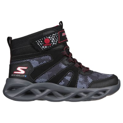 Skechers S Lights Twisted Brights ZERRIX jongenslaarzen LED 400145L zwart rood