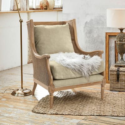 LOBERON Fauteuil Greenbrier antiekbruin/beige