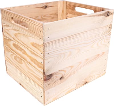 Creative Deco Houten Kist Kallax, Houten krat, Houten kratjes | Natuurlijk | 33 x 33 x 37 cm | Ideaal voor Opslag Cadeau Decoratie DIY Ambachten | voor Documenten Speelgoed Gereedschap | Houten kratten, Fruitkisten hout, Houten kratten doos
