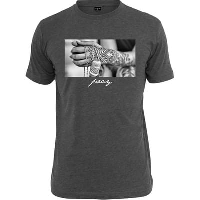 Mister Tee - Pray 2.0 Heren T-shirt - XS - Grijs