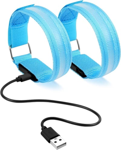 LED Armband met Verlichting voor Kinderen en Volwassenen, Veiligheid bij Hardlopen, Wandelen en Buitenactiviteiten, Flitsende Armband voor Nachtgebruik