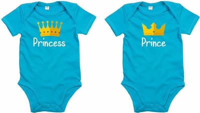 Rompertjes - Prince & Princess-Surf Blue-6-12 Maanden