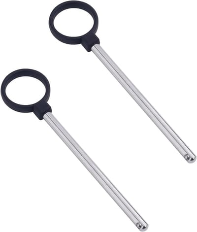 Ringvormige Gewicht Stapel Pin Set van 2, 1cm Diameter, Geschikt voor Gewichtsschijven en Thuisgym Gebruik, Duurzaam Carbon Staal en Plastic Materialen