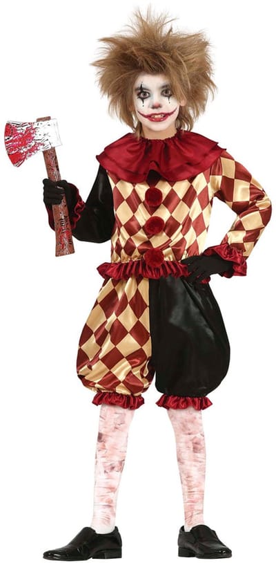 Fiestas Guirca - Horror Clown jongens (5-6 jaar) - Carnavalskleding - Carnaval - carnavalskleding 2027 - Carnaval kostuum