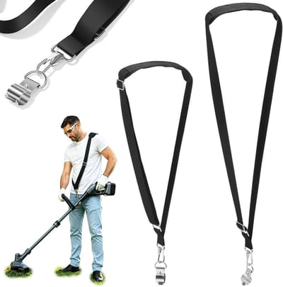 Verstelbare schouderriem - Draagriem trimmer - Tuinonderhoud - Comfortabel schouderkussen - 65-105 cm - Zwart