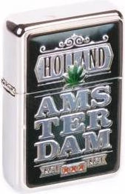 Aansteker - Zwart Holland Amsterdam - Souvenir - Amsterdam referentie - Zwart - Een Stuk