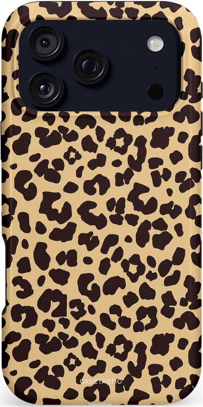 Casetastic hoesje geschikt voor Apple iPhone 17 Pro Max - MagSafe - Dubbellaagse bescherming - Wild - Fashion Case - Beige Zwart