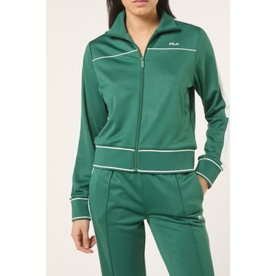 FILA Michi Regular Cropped Taped Track Jacket Posy Green Maat: XS | Hoodies Outlet | Dames | Groen