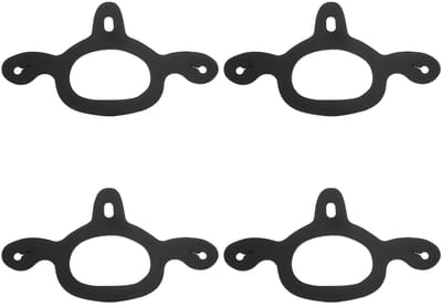 Dailygoods- Rubber Sporenriemen 4 Stuks - Antislip - Duurzaam - Zwart - Geschikt voor Ruiteractiviteiten - Eenvoudig te Installeren