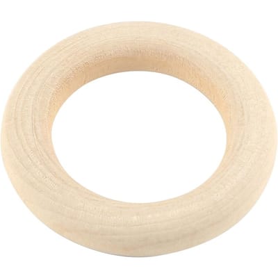 20 Pièces Anneaux en Bois Naturel Non Finis Bois Rond Bricolage Artisanat Accessoire Fabrication de Bijoux Nouveau beige