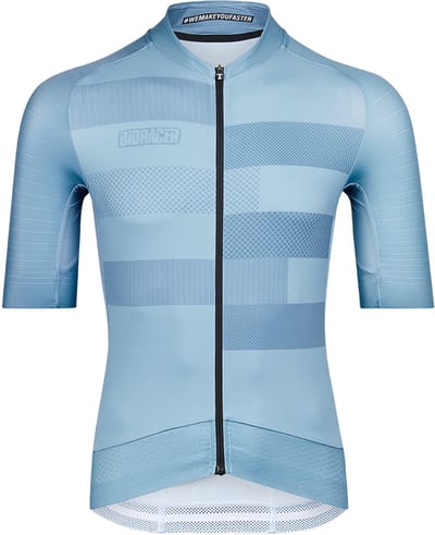 BIORACER Epic - Fietsshirt Zomer - Heren - Slice Blauw - Korte Mouw - Ademend - Aansluitend - Maat S